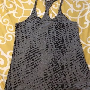 Grey and black under armor tank